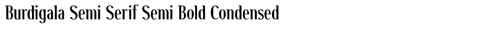 Burdigala Semi Serif Semi Bold Condensed image